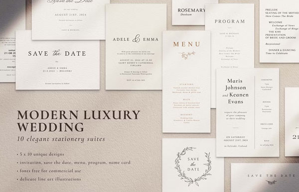 Simple Wedding Invitation Templates Download