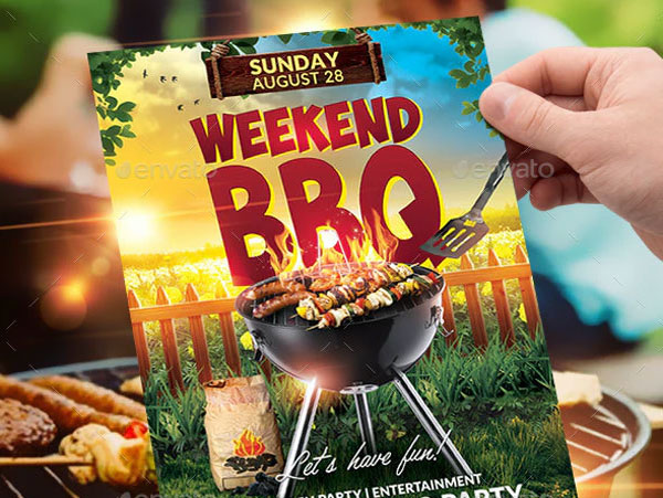 Simple Weekend BBQ Flyer Template