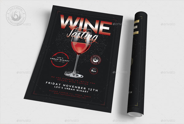 Simple Wine Tasting Flyer Template