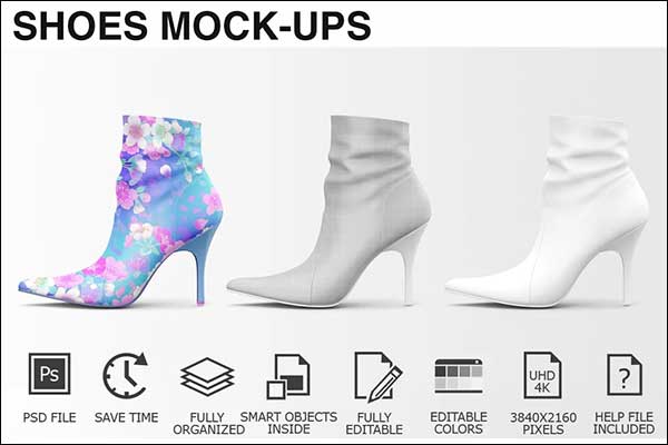 Simple Woman Shoes Mockups