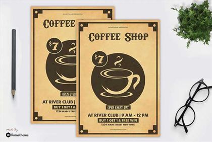 Simple Coffee Shop Flyer Template