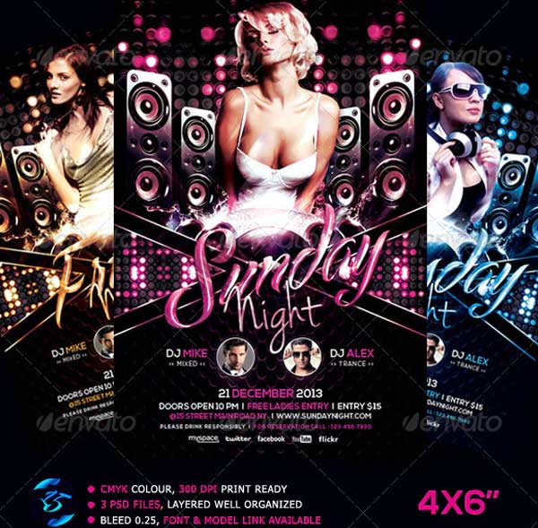 Simple Party Nightclub Flyer Template