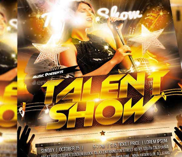 Singing Talent Show Brochure Templates