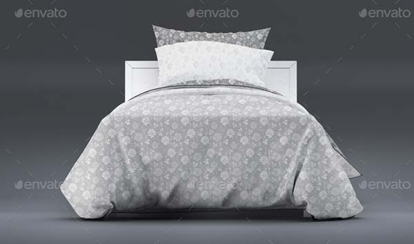 Single Bedding Mockup Download