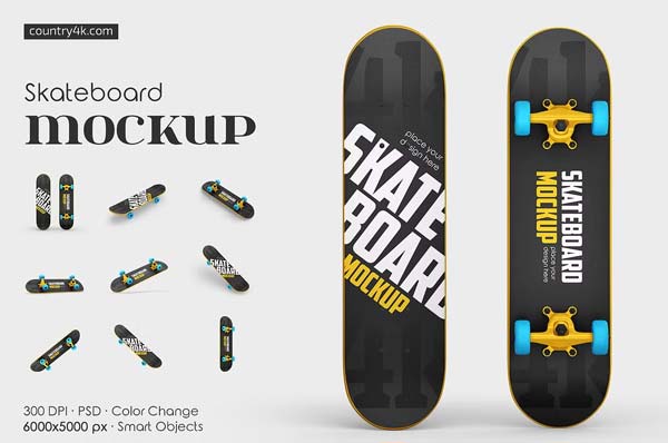 Skateboard Mockup PSD Design
