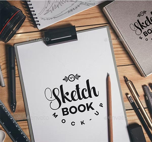 Sketch Book PSD Mockups