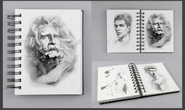 Sketch Book Vector Mockups