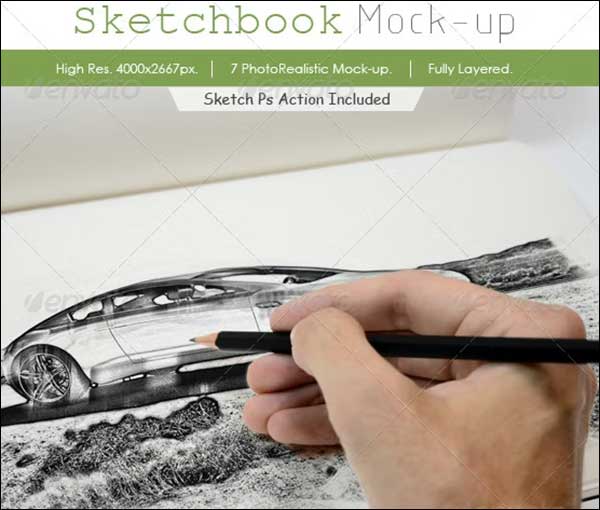 Sketchbook Mockup Actions