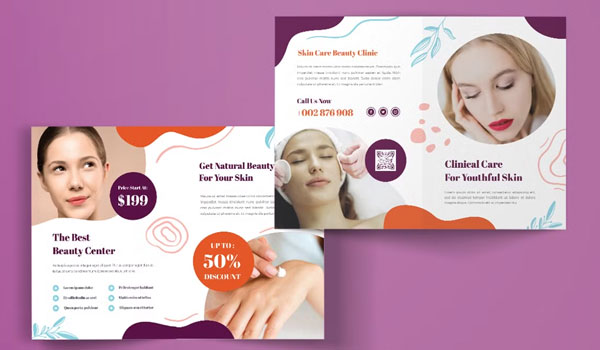 Skin Care Beauty Bifold Brochure Download