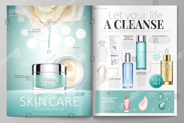Skin Care Magazine Template