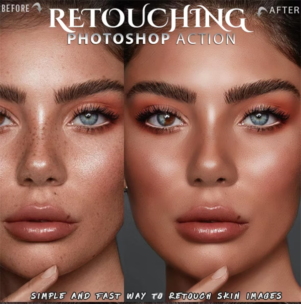 Skin Retouch Photoshop Action Design