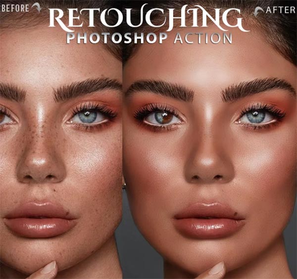 Skin Retouch Photoshop Action Template