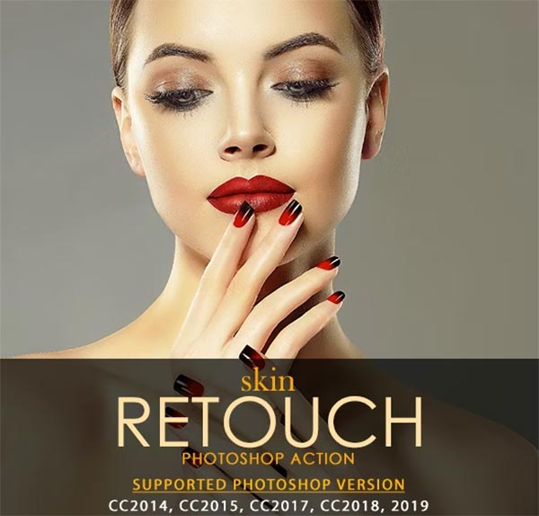 Skin Retouch Photoshop Action Templates