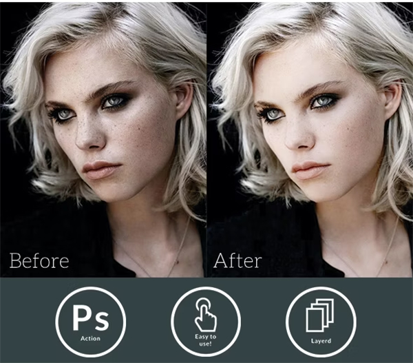 Skin Retouching Action Template