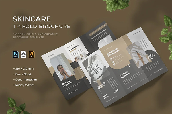 Skincare - Trifold Brochure Template