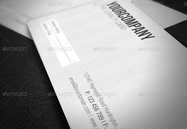 Sleek Professional Loyalty Card Template