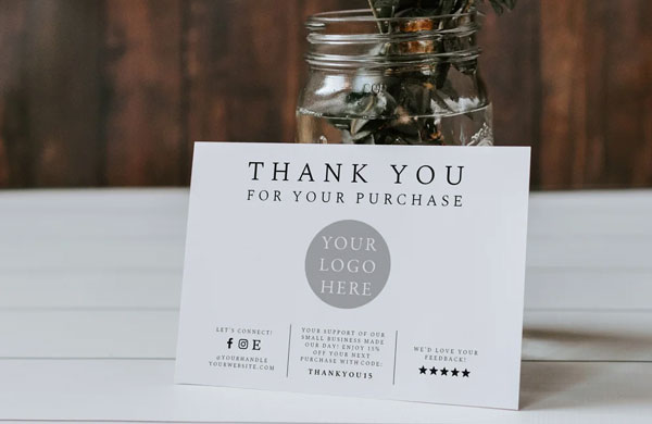 Small Business Thank You Card Template