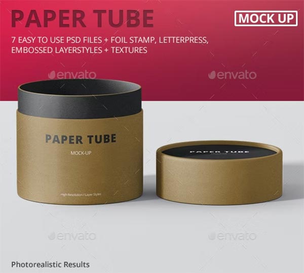 Small Paper Tube Packaging Mock-Up