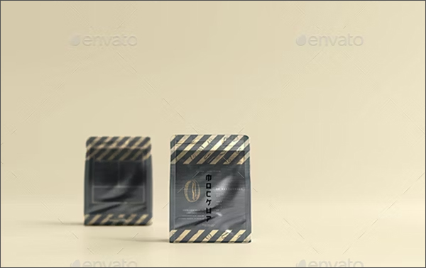 Small Size Coffee Bag Packaging Mockup
