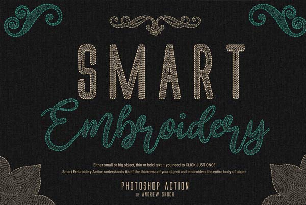 Smart Realistic Embroidery Photoshop Actions