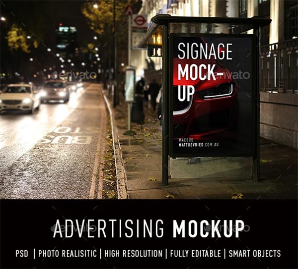 Smart Signage Advertising Mockup PSD Templates