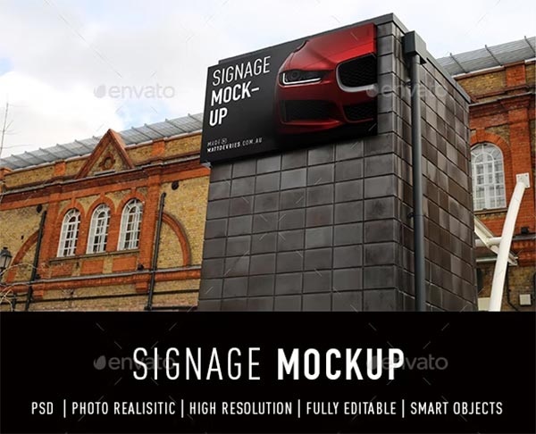 Smart Signage Mockup PSD Template