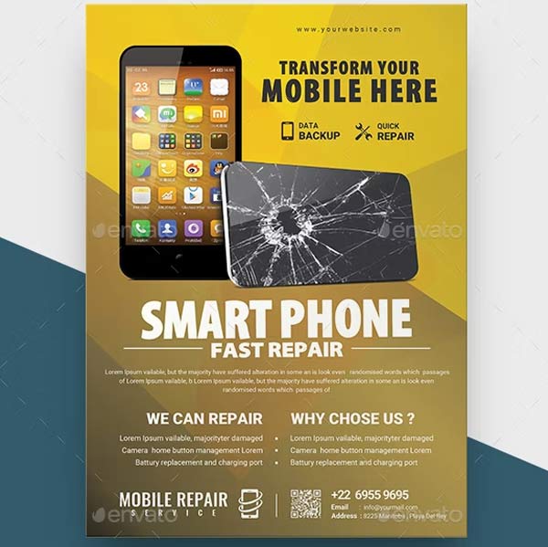 Smartphone Repair Service Flyer Download