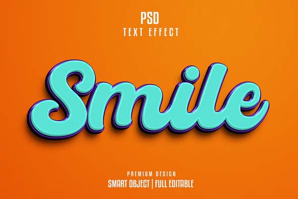 Smile 3D Text Effect Style