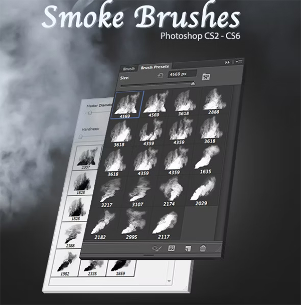 Smoke Photoshop PSD Brushes