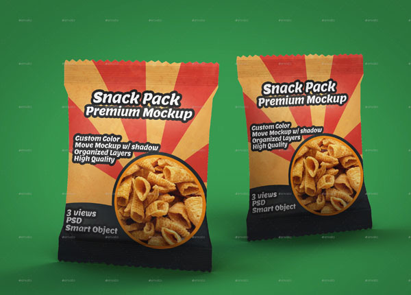 Snack Package Mockup Premium