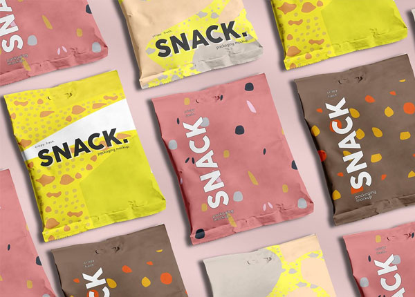Snack Pouch Packaging Mockup