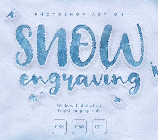 Snow Engraving Photoshop Action