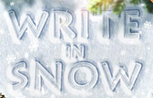 Snow Writing and Snow Text Effect Photoshop Actions