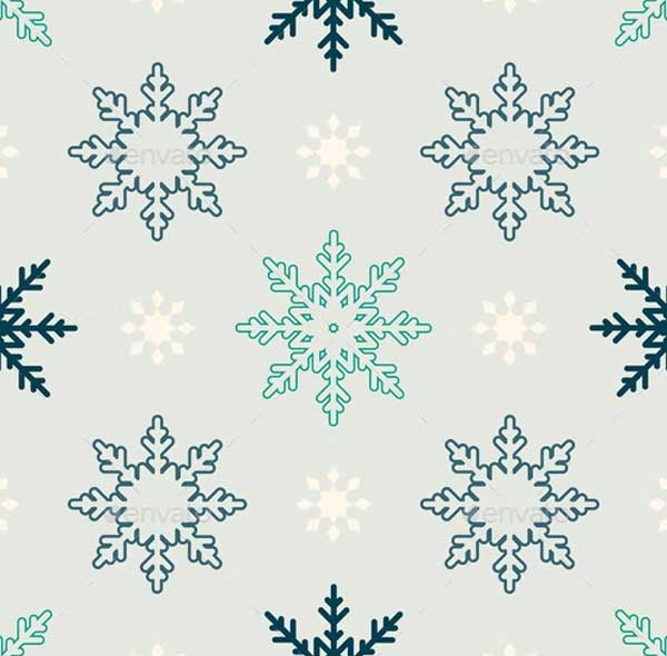 Snowflakes Seamless Pattern Design