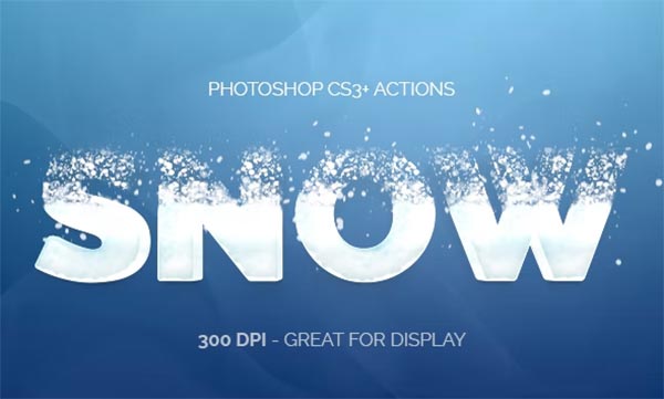 Snowy Text - Photoshop Actions