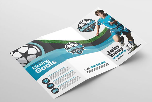 Soccer Camp Trifold Brochure Template