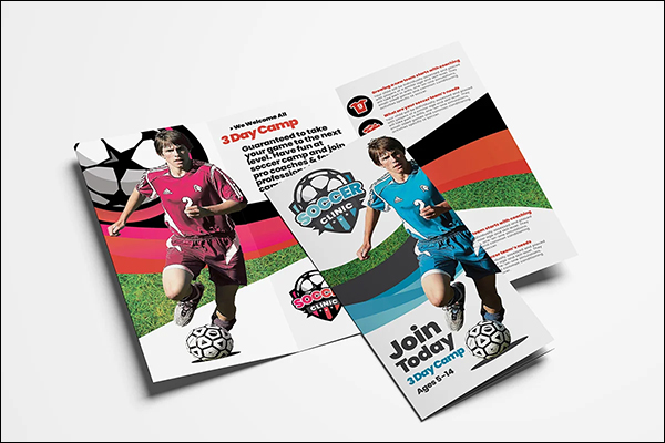 Soccer Camp Trifold Brochure Template