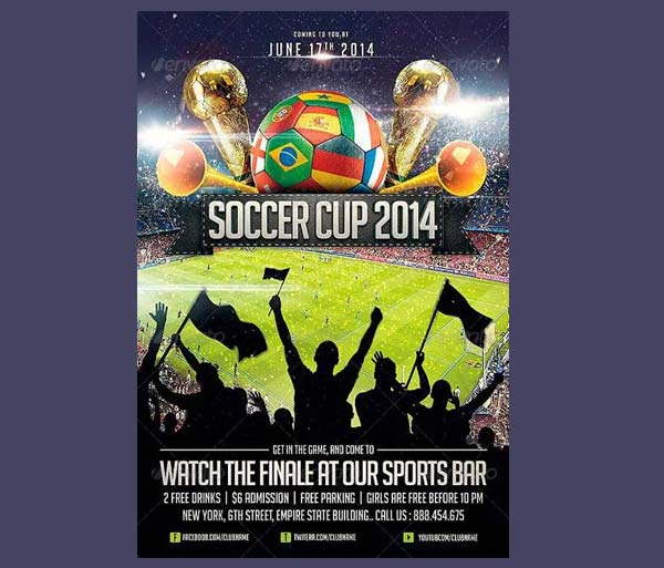Soccer Cup Event Flyer Template Free