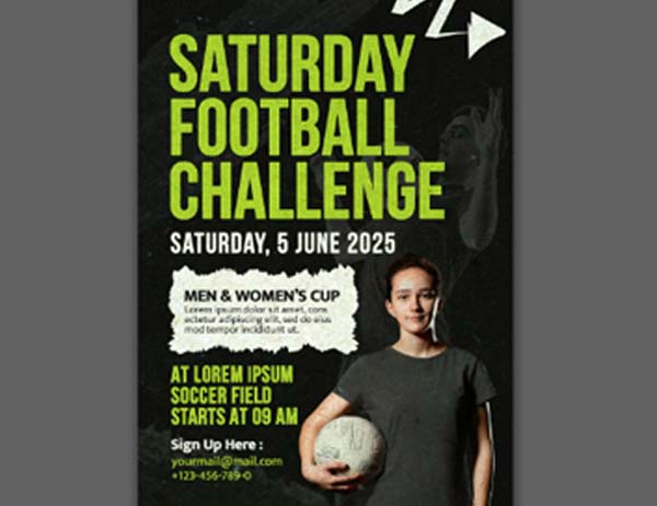 Soccer Cup Event Flyer Template Free