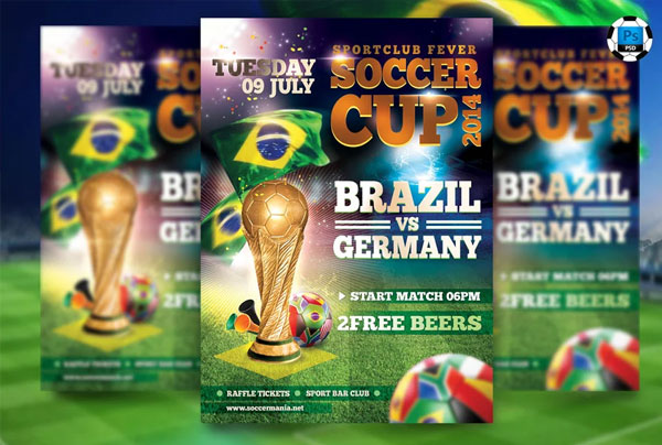 Soccer Cup Flyer Template Designs