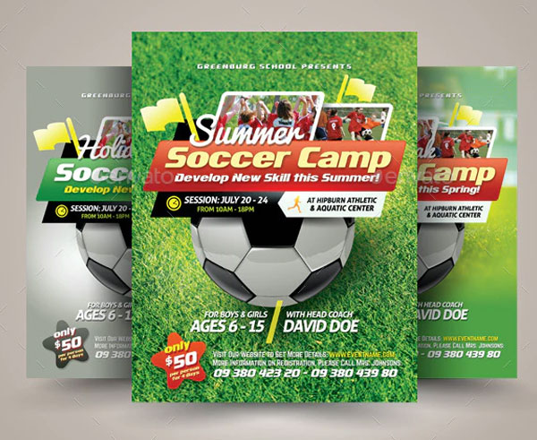 Soccer Event Camp Flyer Templates