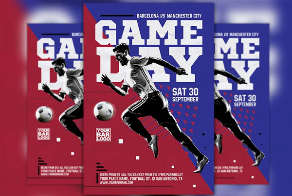 Soccer Event Game Day Flyer Template
