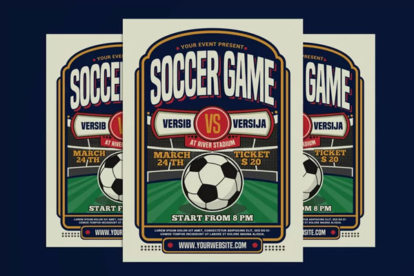 Soccer Game Sport Event Flyer