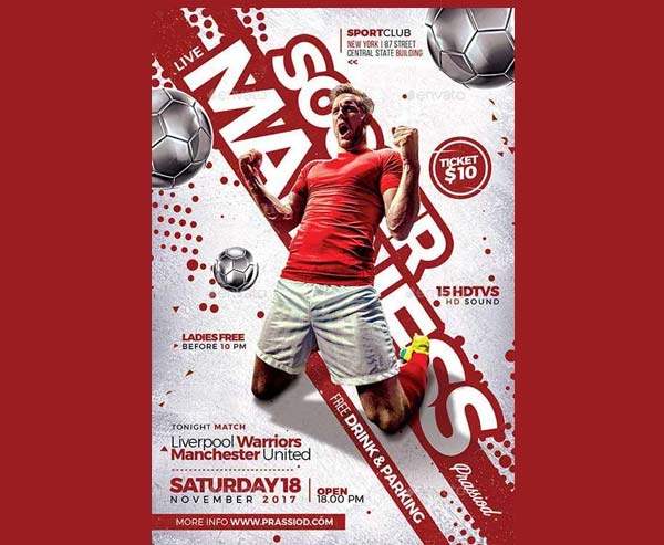 Soccer Madness Event Flyer Template Free