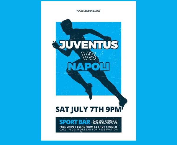 Soccer Match Event Flyer Free Template