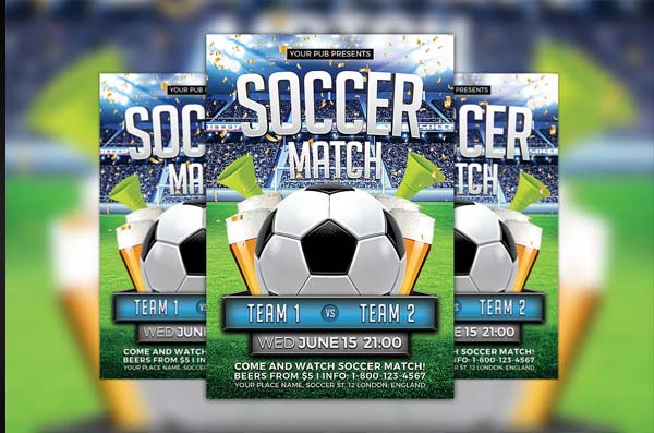 Soccer Match Flyer Template Download