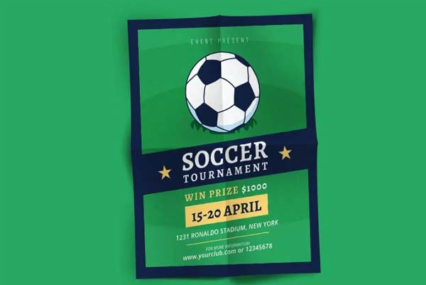 Soccer Match PSD Flyer Design Download