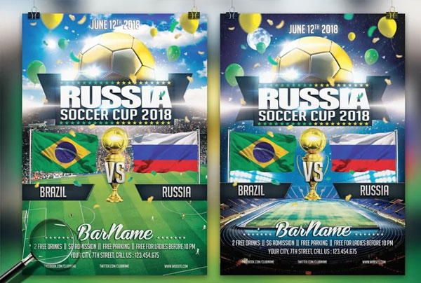 Soccer Russia World Cup Flyer Template