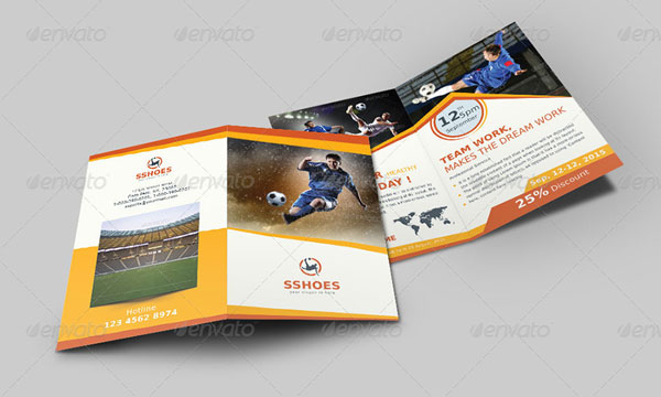 Soccer Sports Business Bi-Fold Brochure