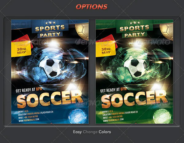 Soccer Sports Event Party Flyer